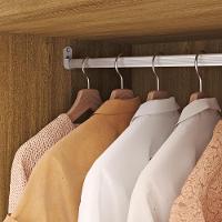 Guarda Roupa Casal 6 Portas 2 Gavetas Espelho 218 Cm Vlr Nature Champanhe - 6