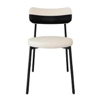 2 Unidades Cadeira Kyta Fixa C-4 Pés 50 X 44,7 X 83,8 Cm. Corriente Palha-courino Preto Corriente Palha-courino Preto