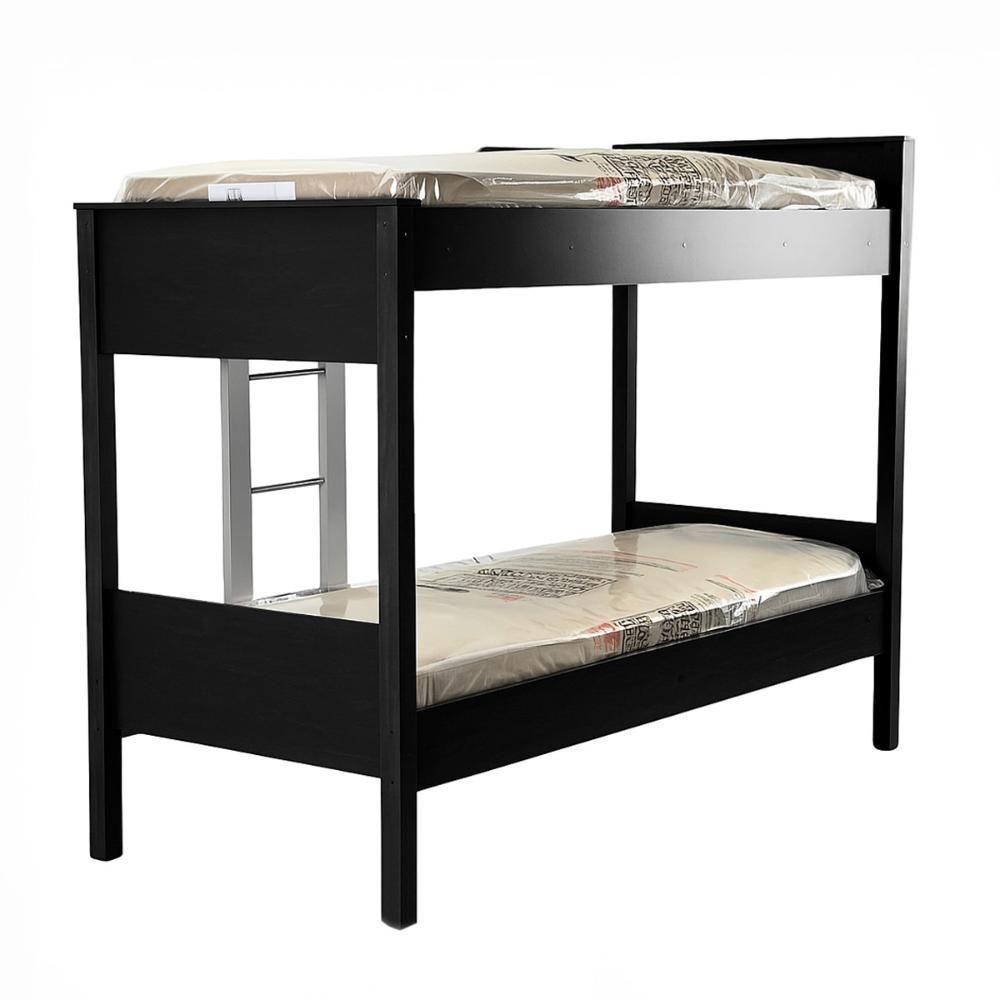 Beliche Cama Solteiro Ditália Com Colchão Cm-21 Preto - 2