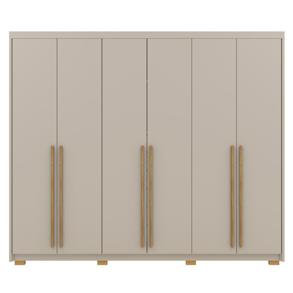 Guarda Roupa Casal 6 Portas 3 Gavetas MDF 275 Cm Vlr Fend - 1