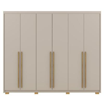 Guarda Roupa Casal 6 Portas 3 Gavetas MDF 275 Cm Vlr Fend