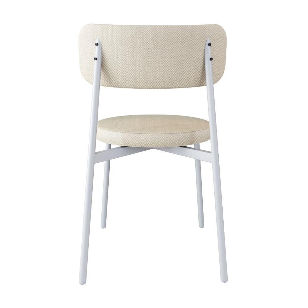 Cadeira Kyta Fixa C-4 Pés 50 X 44,7 X 83,8 Cm Pés Brancos. Corriente Areia-courino Café Corriente Areia-courino Café - 5