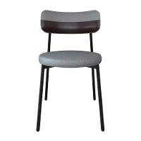 Cadeira Kyta Fixa C-4 Pés 50 X 44,7 X 83,8 Cm. Corriente Cinza Claro-courino Café Corriente Cinza Claro-courino Café