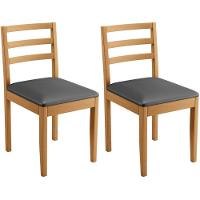 Conjunto 2 Cadeiras Jade 02 Veludo Cinza Pés Em Madeira Jcm - 1