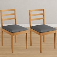 Conjunto 2 Cadeiras Jade 02 Veludo Cinza Pés Em Madeira Jcm - 2