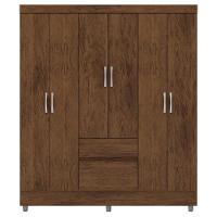 Guarda Roupa Casal 6 Portas 2 Gavetas 153 Cm 10091 Vlr Imbuia - 1