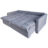 Sofá Cama Retrátil E Reclinável Dallas Linho Cinza 2,24 M - 2