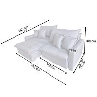 Sofá Cama Retrátil E Reclinável Dallas Linho Cinza 2,24 M