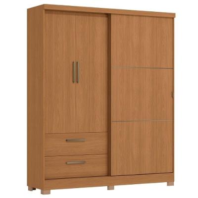 Guarda Roupa Casal E530 6 Portas 2 Gavetas Canela MDP Kappesberg