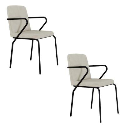 Cadeira Bloom Fixa C-4 Pes C-braco 490x580x850 Mm C-2 Un Boucle Vanilla Boucle Vanilla