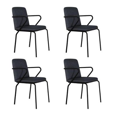 Cadeira Bloom Fixa C-4 Pes C-braco 490x580x850 Mm C-4 Un Grafite Corriente Grafite Corriente