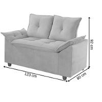 Conjunto Sofá 2 E 3 Lugares Viena Veludo Bege - 10