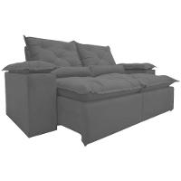 Sofá Retrátil Reclinável Porto Veludo Cinza 1,80 M - 5