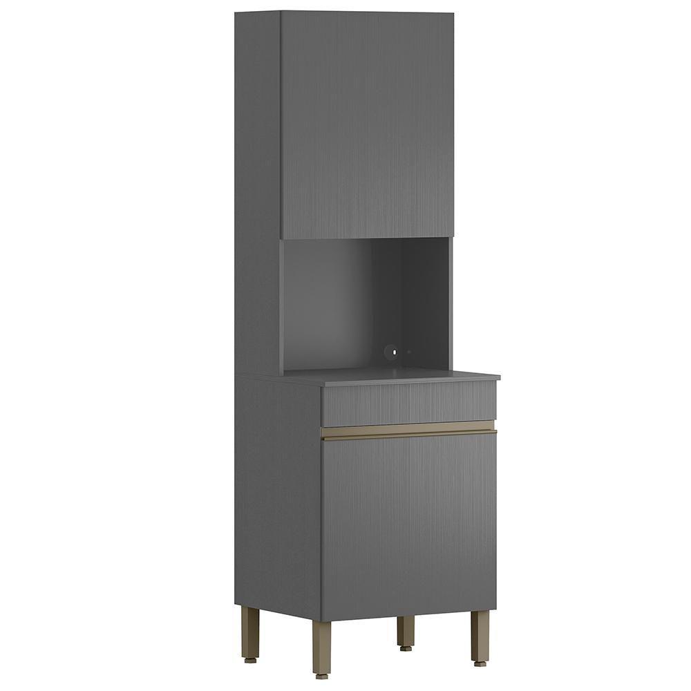 Paneleiro Microondas 2 Portas 193x60 Cm Line Ktp Gris - 1