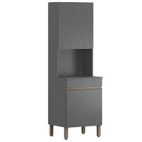 Paneleiro Microondas 2 Portas 193x60 Cm Line Ktp Gris - 1