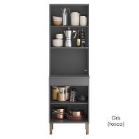 Paneleiro Microondas 2 Portas 193x60 Cm Line Ktp Gris - 5