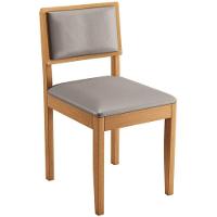 Conjunto 2 Cadeiras Jade 04 Veludo Bege Pés Em Madeira Jcm - 5