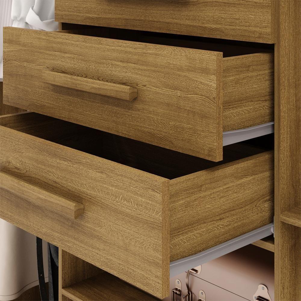 Guarda Roupa Casal 151 Cm 6 Portas 3 Gavetas 10020 Vlr Nature - 6