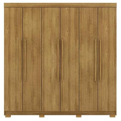 Guarda Roupa Casal 6 Portas 2 Gavetas 218 Cm 10037 Vlr Nature