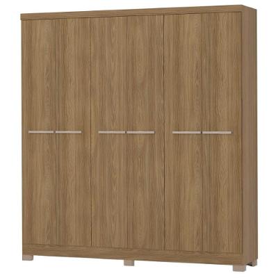 Guarda Roupa Casal 6 Portas 217x202 Cm E530 Kappesberg Nogueira