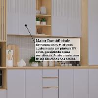 Cozinha Completa 6 Pçs Espaço Micro-ondas E Tampo 310cm Aur Carvalho/cinza Cristal - 5