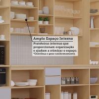 Cozinha Completa 6 Pçs Espaço Micro-ondas E Tampo 310cm Aur Carvalho/cinza Cristal - 10