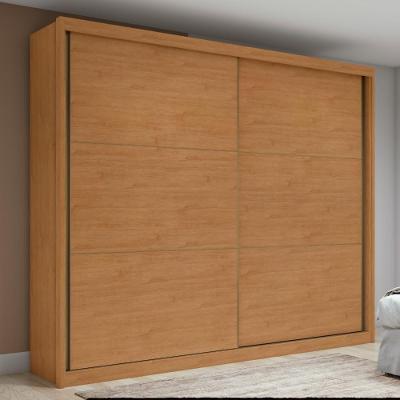Guarda-roupa Casal 100% Mdf 2 Portas 6 Gavetas Easy Max Amendoa/off White