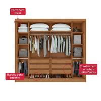 Guarda-roupa Casal 100% Mdf 2 Portas 6 Gavetas Easy Max Amendoa/off White - 3