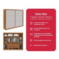 Guarda-roupa Casal 100% Mdf 2 Portas 6 Gavetas Easy Max Amendoa/off White - 6