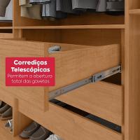 Guarda-roupa Casal 100% Mdf 2 Portas 6 Gavetas Easy Max Amendoa/off White - 8