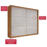 Guarda-roupa Casal 100% Mdf 2 Portas 6 Gavetas Easy Max Amendoa/off White - 10