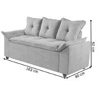 Conjunto Sofá 2 E 3 Lugares Viena Veludo Preto - 9