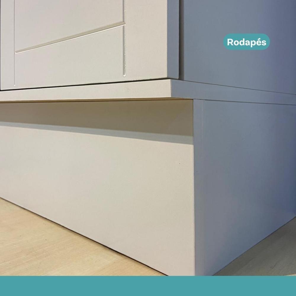 Armário De Cozinha Completa C Balcão Milla Dreamer Carraro Branco - 10