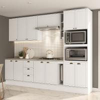 Armário De Cozinha Completa C Balcão Milla Dreamer Carraro Branco - 1