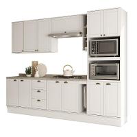 Armário De Cozinha Completa C Balcão Milla Dreamer Carraro Branco - 2