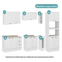 Armário De Cozinha Completa C Balcão Milla Dreamer Carraro Branco