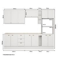 Armário De Cozinha Completa C Balcão Milla Dreamer Carraro Branco - 5