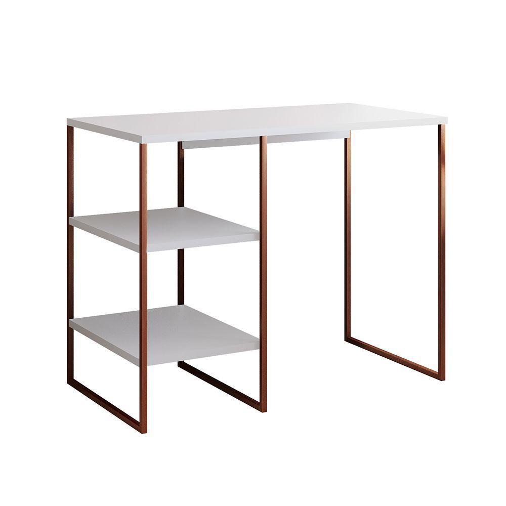 Aparador Adega Industrial Bar Barzinho Bourbon Aço Cobre E Branco 95 Cm - 2