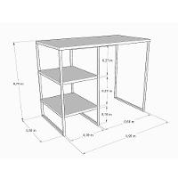 Aparador Adega Industrial Bar Barzinho Bourbon Aço Cobre E Branco 95 Cm - 3