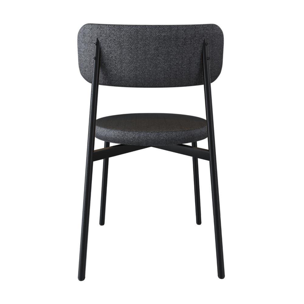 Cadeira Kyta Fixa C-4 Pés 50 X 44,7 X 83,8 Cm. Corriente Grafite-courino Whisky Corriente Grafite-courino Whisky - 5