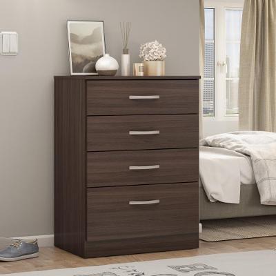 Cômoda Astral 4 Gavetas MDP com Puxador Plástico Café com Corrediça Metálica