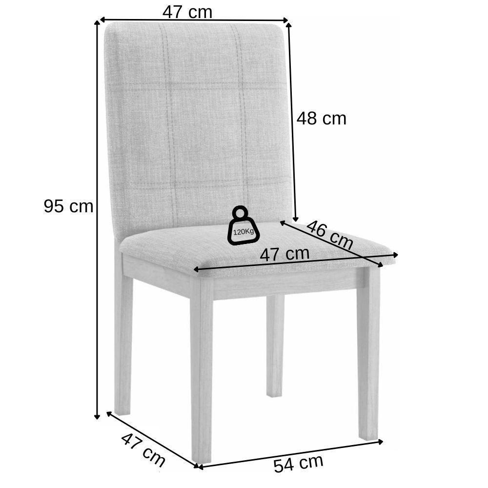 Conjunto 2 Cadeiras ágata Verona Grafite Pés Em Madeira Jcm - 3