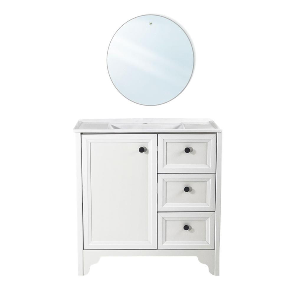 Gabinete Armário Banheiro Ditália Com Pia + Espelho Bn-05 Branco - 1