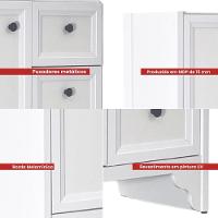 Gabinete Armário Banheiro Ditália Com Pia + Espelho Bn-05 Branco - 8