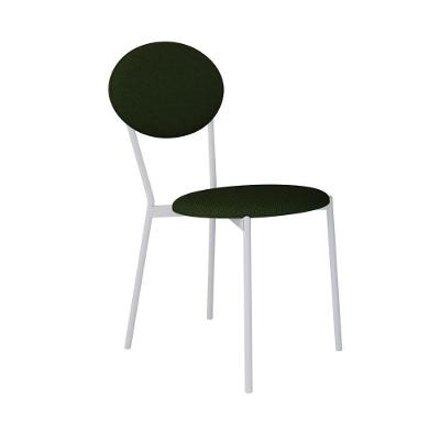 Cadeira Vintage Elipse Fixa C-4 Pes 430 X 535 X 860 Mm C-1 Un. Pés Brancos. Cy.vd.msg Verde Musgo City