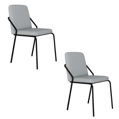 Cadeira Bloom Fixa C-4 Pes S-braco 490x580x850 Mm C-2 Un Off White Courino Saturno Off White