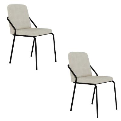 Cadeira Bloom Fixa C-4 Pes S-braco 490x580x850 Mm C-2 Un Boucle Vanilla Boucle Vanilla