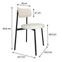 Cadeira Kyta Fixa C-4 Pés 50 X 44,7 X 83,8 Cm. Corriente Palha Corriente Palha - 6