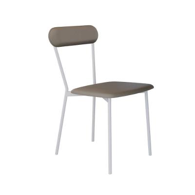 Cadeira Vintage Emília Fixa C-4 Pes 450 X 505 X 810 Mm C-1 Un. Pés Brancos. Cn.venus Cinza Cn.venus Cinza