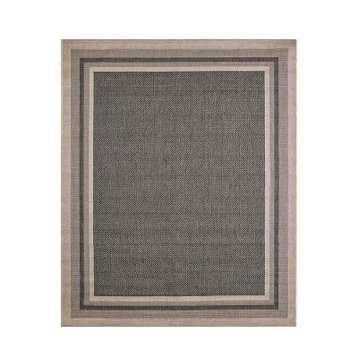 Tapete Sisal Eco Nature Moldura 77 Bege-chumbo 1,50x2,00m